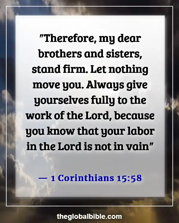 Bible Verses to Show Appreciation for a Pastor (1 Corinthians 15:58)