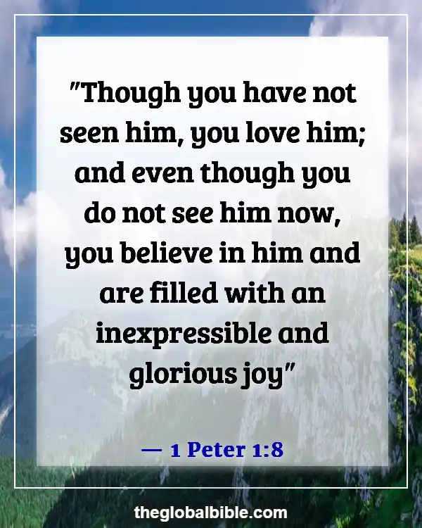 Bible Verses About Not Letting the Devil Steal Your Joy (1 Peter 1:8)