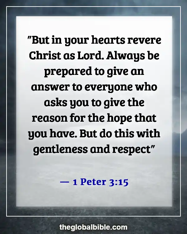 Bible Verses About Leading Others to Christ (1 Peter 3:15)