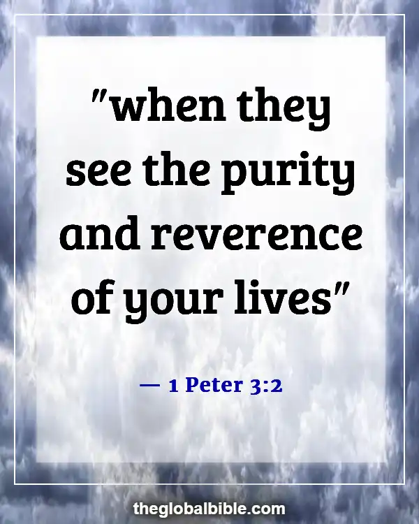 Bible Verses About Woman Respecting Man (1 Peter 3:2)