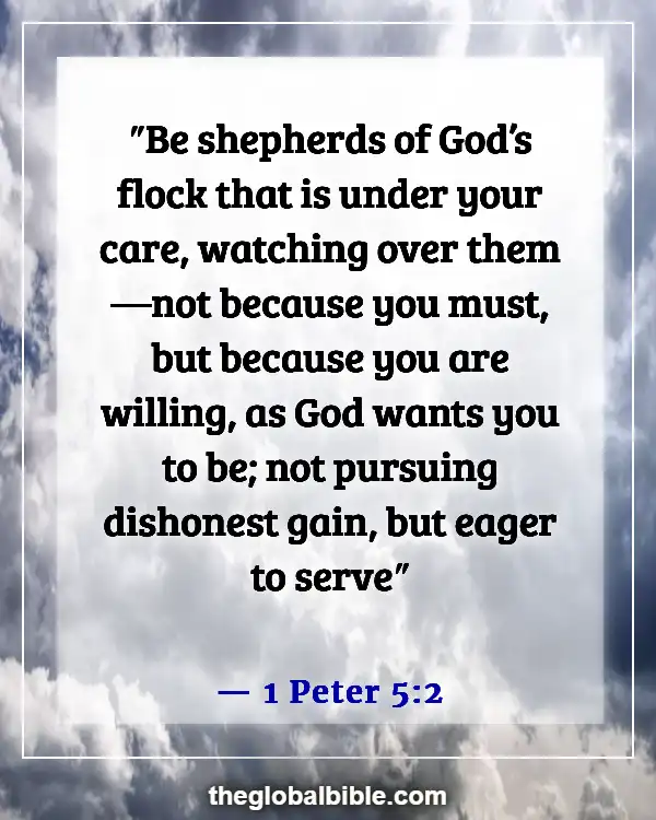 Bible Verses to Show Appreciation for a Pastor (1 Peter 5:2)