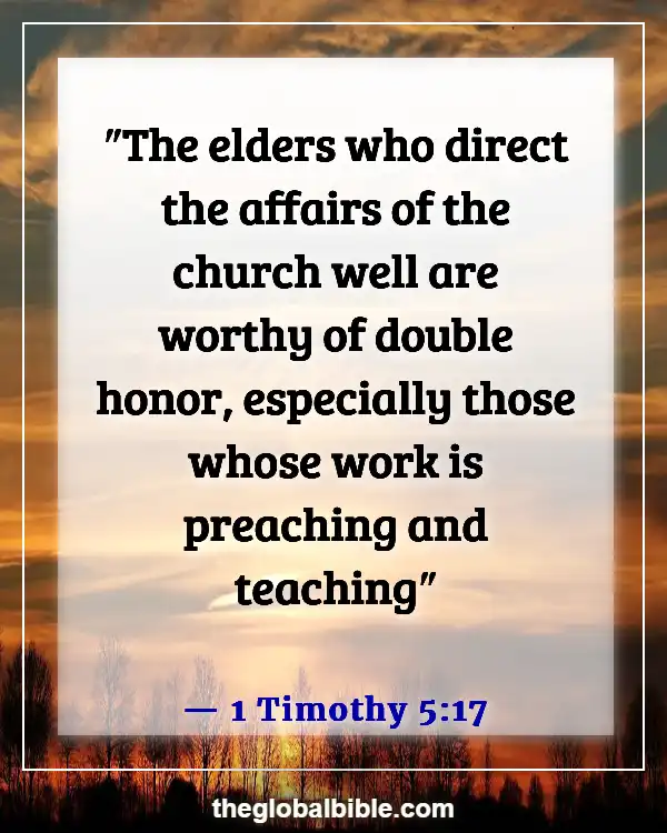 Bible Verses to Show Appreciation for a Pastor (1 Timothy 5:17)