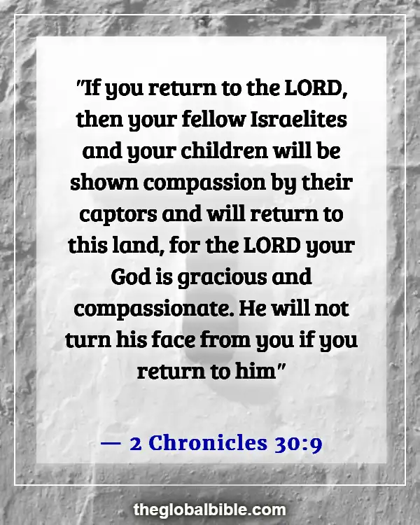 God Is Always Waiting for Us Bible Verse (2 Chronicles 30:9)