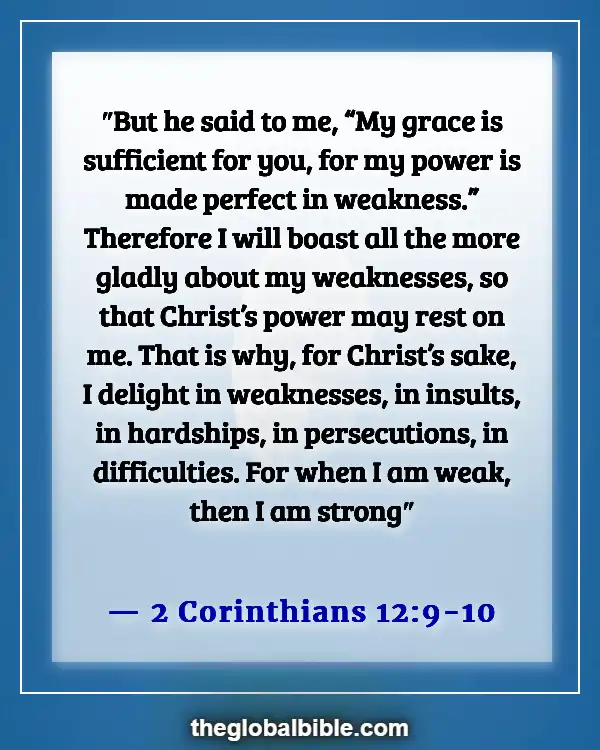 Bible Verse When God Is With You (2 Corinthians 12:9-10)