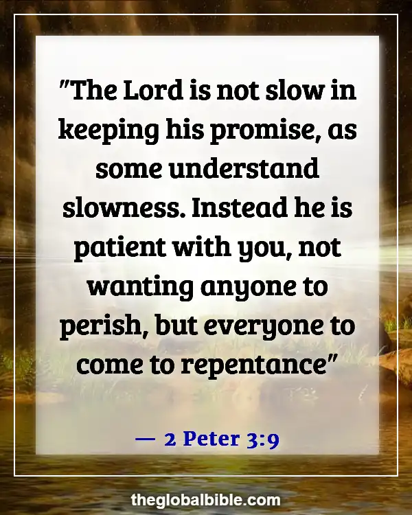 God Is Always Waiting for Us Bible Verse (2 Peter 3:9)