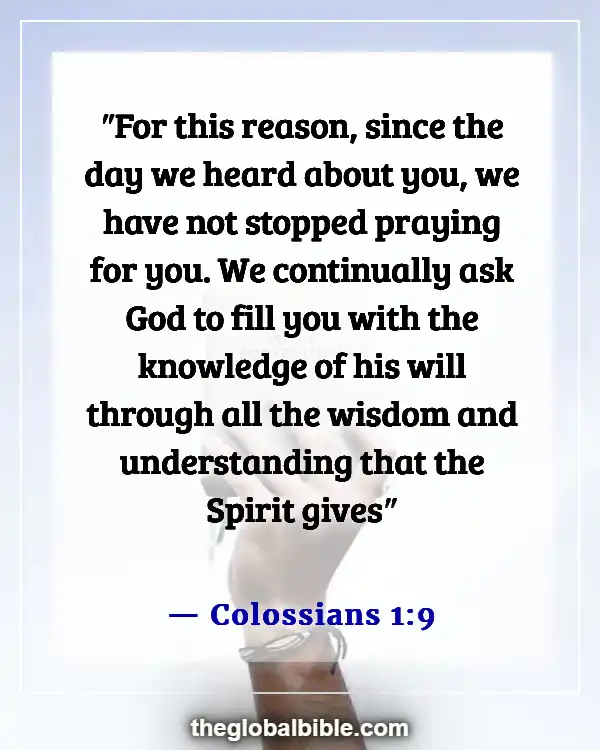 Bible Verses to Show Appreciation for a Pastor (Colossians 1:9)