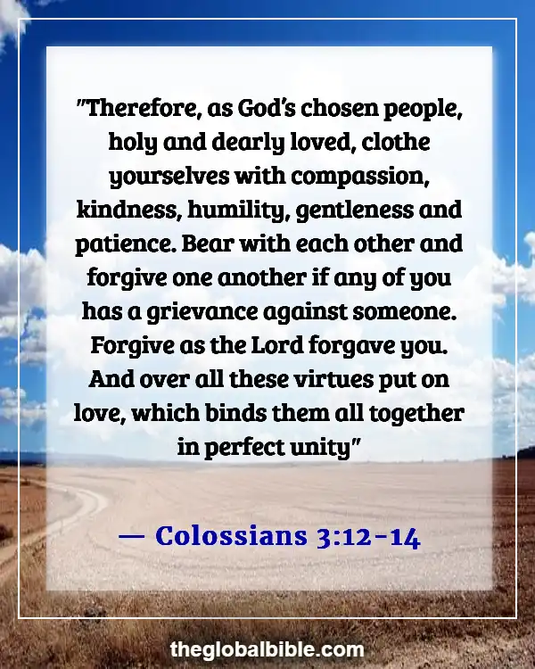 Bible Verses About God’s Unconditional Love for Us (Colossians 3:12-14)