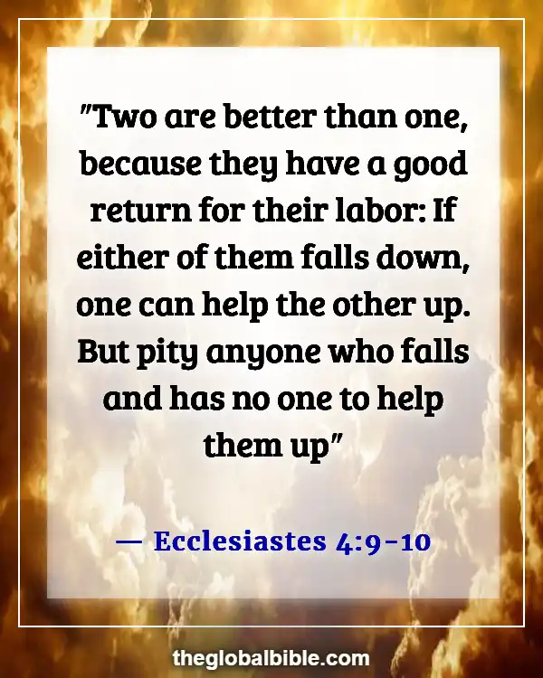 Bible Verse About Friendship Between Man and Woman (Ecclesiastes 4:9-10)