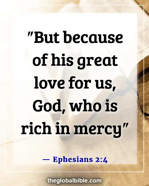 God Is Always Waiting for Us Bible Verse (Ephesians 2:4)