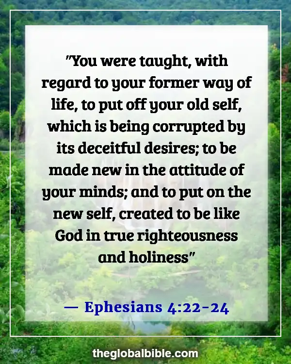 Bible Verse About Changing From Bad To Good (Ephesians 4:22-24)