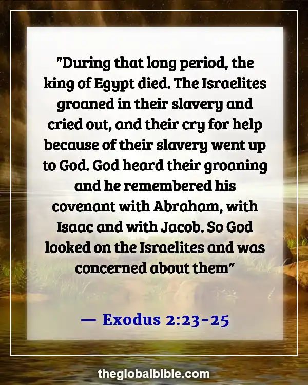 Bible Verses About Waiting on God to Answer Prayer (Exodus 2:23-25)