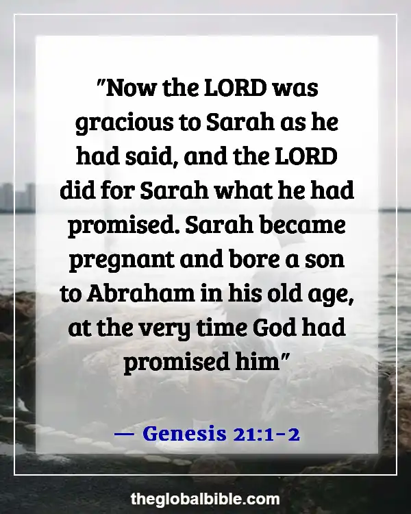 Bible Verses About Waiting on God to Answer Prayer (Genesis 21:1-2)