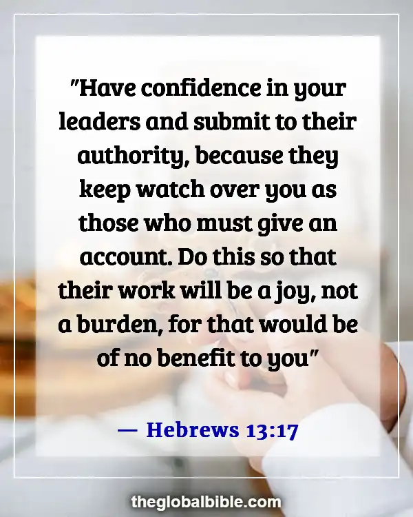 Bible Verses to Show Appreciation for a Pastor (Hebrews 13:17)