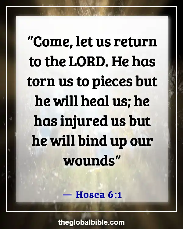 God Is Always Waiting for Us Bible Verse (Hosea 6:1)