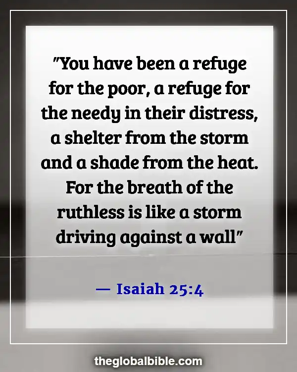 Bible Verses About God Holding Us in His Hands (Isaiah 25:4)