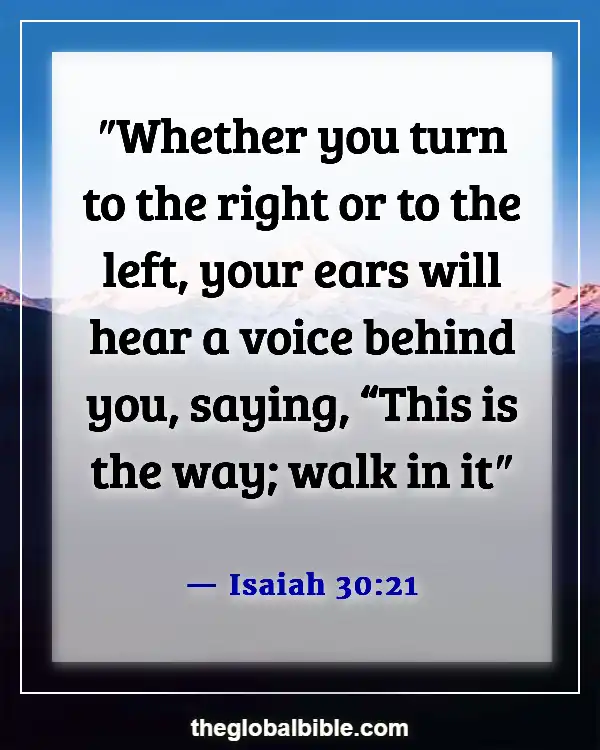 Bible Verses About God Leading Your Path (Isaiah 30:21)