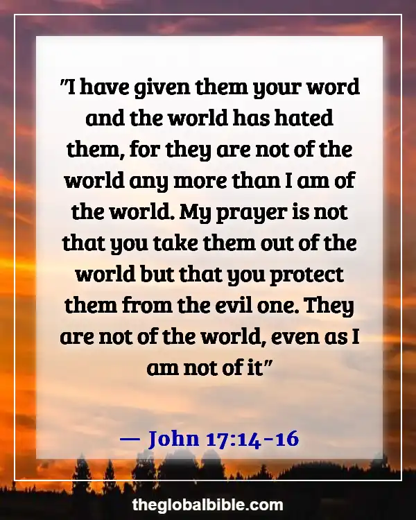 Bible Verses About Not Following The World (John 17:14-16)