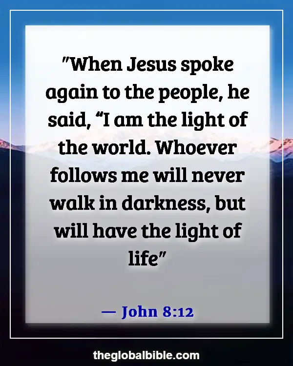 Bible Verses About Leading Others to Christ (John 8:12)