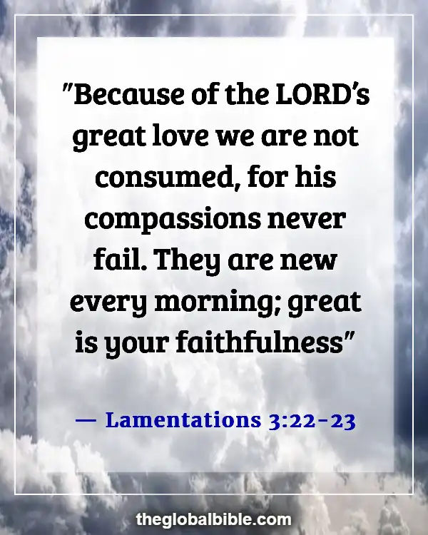 Bible Verse That Says God’s Love Never Fails (Lamentations 3:22-23)