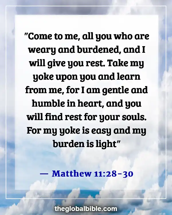 Bible Verses That Help Overcome Anxiety and Depression (Matthew 11:28-30)