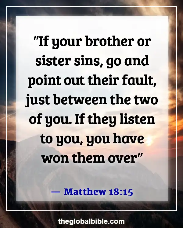 Bible Verses About Relationships and Friendships (Matthew 18:15)