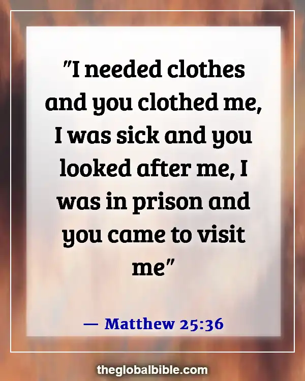 Bible Verses to Show Appreciation for a Pastor (Matthew 25:36)