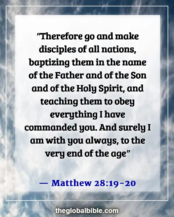 Bible Verses About Leading Others to Christ (Matthew 28:19-20)