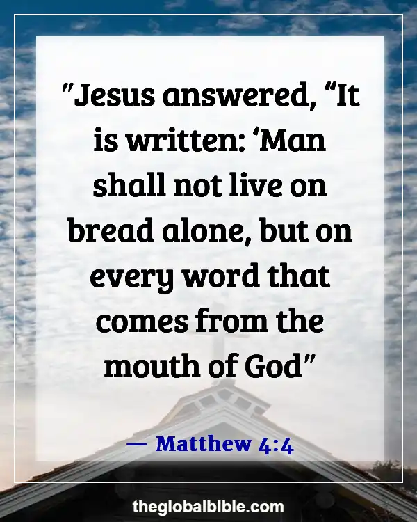 Fill Your Mind With the Word of God Bible Verse (Matthew 4:4)