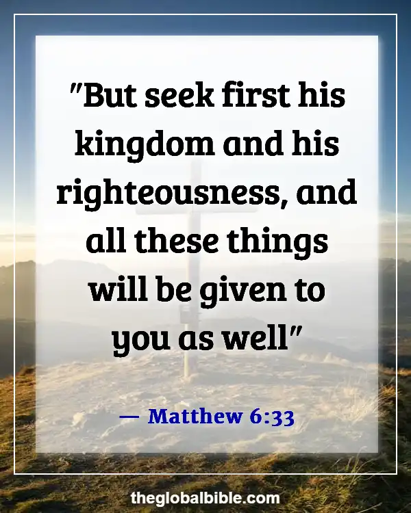 God Is Always Waiting for Us Bible Verse (Matthew 6:33)