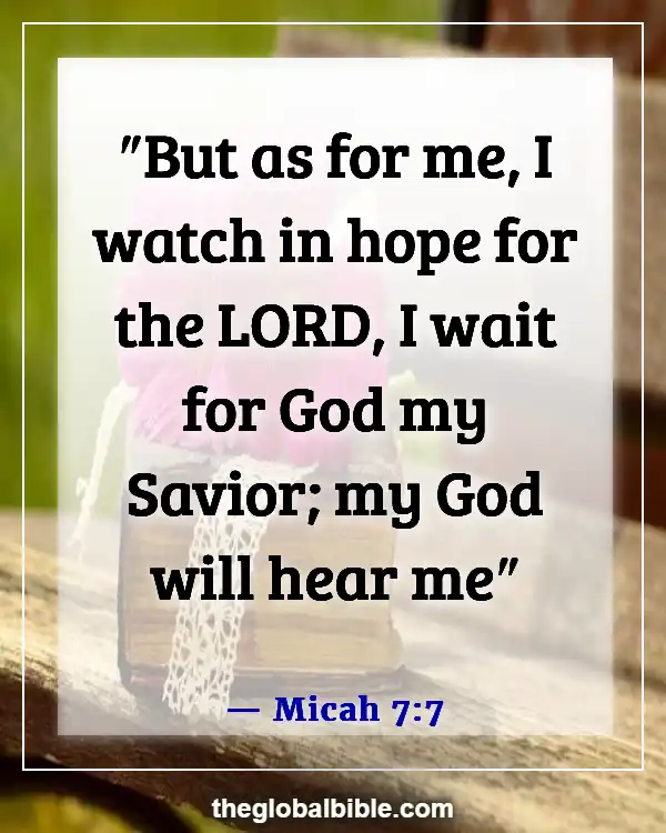 Bible Verses About Waiting on God to Answer Prayer (Micah 7:7)