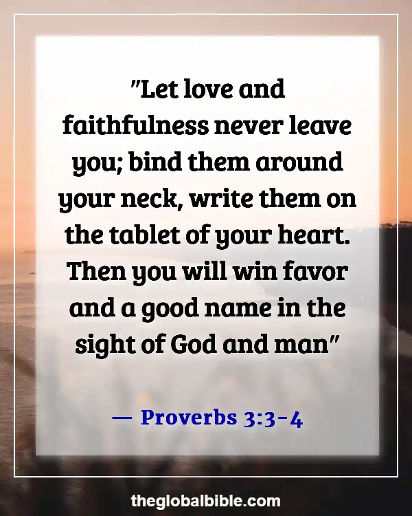 Bible Verses About Relationships and Friendships (Proverbs 3:3-4)