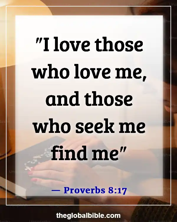 God Is Always Waiting for Us Bible Verse (Proverbs 8:17)