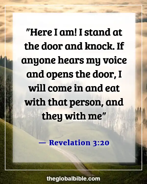 God Is Always Waiting for Us Bible Verse (Revelation 3:20)