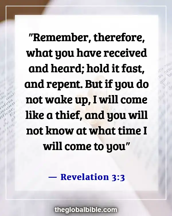 Bible Verses About Being Ready for the Coming of the Lord (Revelation 3:3)